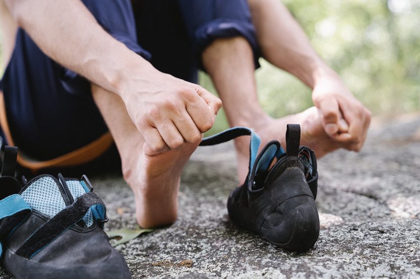 Blauwe teennagels door hardlopen