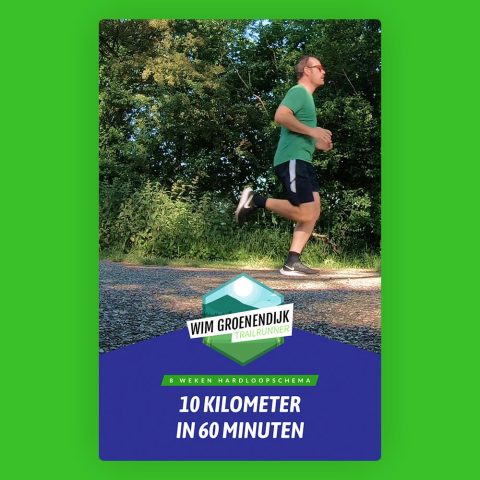 Het voorblad van het hardloopschema 10 kilometer in 60 minuten