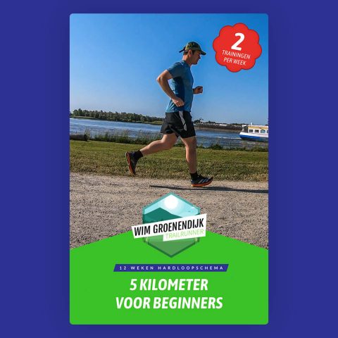 Cover van het eBook hardloopschema 5 kilometer voor beginners met 2 trainingen per week