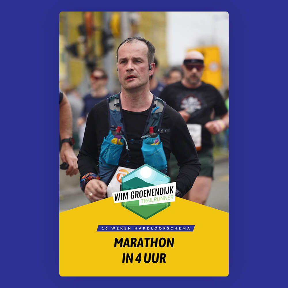 Cover van het eBook hardloopschema marathon in 4 uur