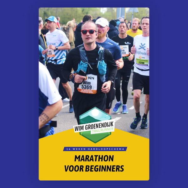 Cover van het eBook hardloopschema marathon voor beginners