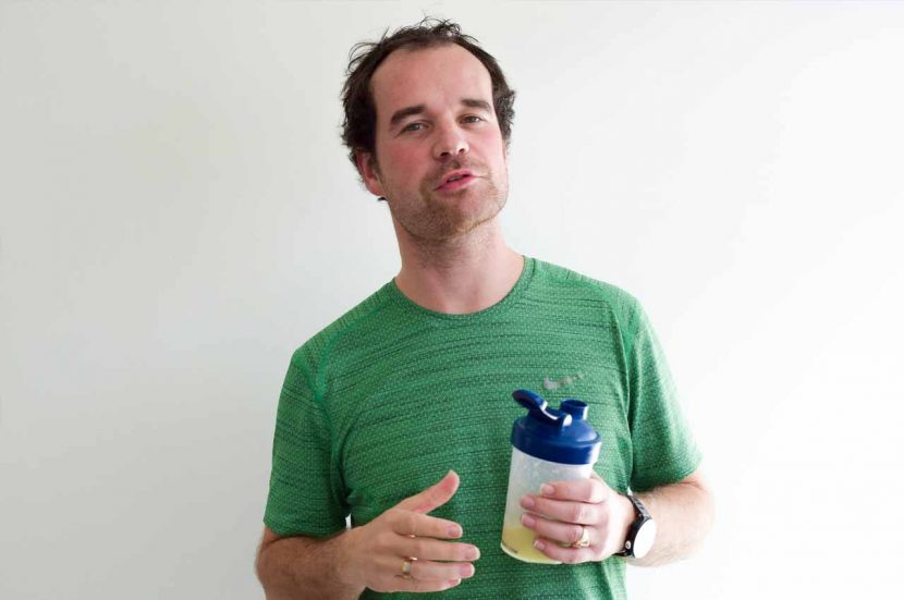 Eiwittenshake voor na het hardlopen