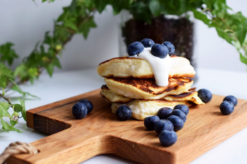 Pannenkoeken recept - American Pancakes met blauwe bessen